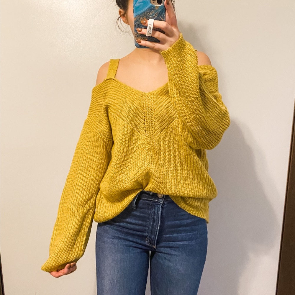 Off-the-shoulder sweater